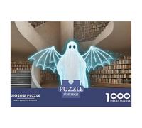Phantom Librarian Bat 1000 Pièces Jigsaw Puzzle Fantastique Magique pour Adultes Artistique Jeu Éduchatif Qualité Supérieure Jouets 38x26cm/1000pcs