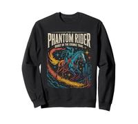 Phantom Space Rider Galop Traversée de feu à travers les étoiles Sweatshirt
