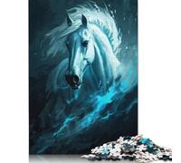 Phantom Steed Puzzle 1000 Pieces Cadeau Unique Jeu Éducatif Challenge Toy À De Qualité Supérieure Peinture Art pour Adultes Enfants 1000pcs (75x50cm)