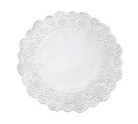 Phantomon Lot de 100 napperons jetables en papier dentelle argenté de 30,5 cm pour gâteaux, desserts, table à manger, mariages, fêtes d'anniversaire