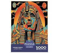 Pharaon de l'Égypte Puzzles Jeu De Puzzle Activités Familiales Stimulantes 1000 Pièces Sphinx Casse-tête Qualité Premium pour Adultes Et Enfants 52x38cm/1000pcs