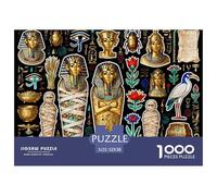 Pharaon d'Égypte Puzzle en Bois Imperméable DIY Puzzles De 1000 Pièces pour Adultes Amusant De Décoration pour La Maison