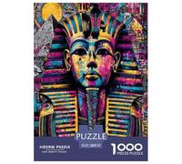 Pharaon d'Égypte Puzzles Jeu De Société Adulte Activités Familiales Stimulantes 1000 Pièces Sphinx Casse-tête Qualité Premium pour Adultes 52x38cm/1000pcs