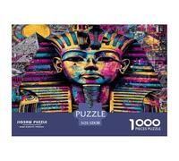 Pharaon d'Égypte Puzzles Jeu De Société Adulte Activités Familiales Stimulantes 1000 Pièces Sphinx Casse-tête Qualité Premium pour Adultes 52x38cm/1000pcs