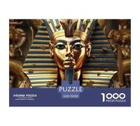 Pharaon égyptien Puzzles 1000 Pièces pour Adultes Et Enfants Dieu Puzzle Classique Puzzle Impossible Activité Familiale Parfaite Art Classique 70x50cm/1000pcs