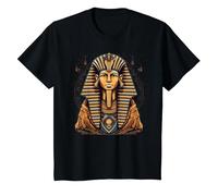 Pharaon égyptien T-Shirt, Enfant, Noir, 10 Ans