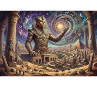 Pharaon égyptien Toutânkhamon Puzzle 1000 Pièces Adultes Et Enfants,Premium,Carton,Casse-tête,Déco Murale,Jeu Éducatif,Dès 14 Ans,Anti-Stress,Détente,Défi,Cadeau 70x50cm