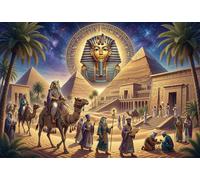 Pharaon égyptien Toutânkhamon Puzzle 1000 Pièces Adultes Et Enfants,Premium,Carton,Défi,Jeu Éducatif,Détente, Anti-Stress,Déco Murale,Dès 14 Ans,Casse-tête 52x38cm
