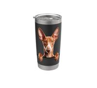 Pharaon Hound Cute Peeking Kelb tal-Fenek Dog Lover Gobelet isotherme en acier inoxydable double paroi
