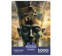 Pharaon Puzzle 1000 Pièces Égypte Ancienne Puzzles Difficile Et Stimulant Décoration Intérieure en Carton 100% Recyclé Cadeaux pour Femmes, Hommes 52x38cm/1000pcs