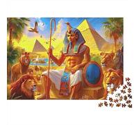 Pharaons Egypte ancienne Puzzle 1000 Pièces Adulte Avec Clic Parfait, Ensemble De Casse-tête En Puzzle énigme De Compétence Logique Pour Un Hobby Créatif, Puzzle À La Meilleure Évaluation 70x50cm/1000