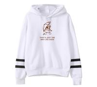 PHARCOYOU Gracie Abrams That's Just the Way Life Goes Sweat à capuche sans poche avec barres parallèles pour homme et femme, blanc, 4XL