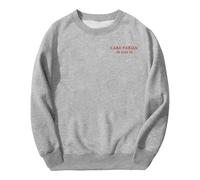 PHARCOYOU Lara Fabian - Sweat-shirt à manches longues et col rond - Pour homme et femme - Tenue tendance, gris, 3XL