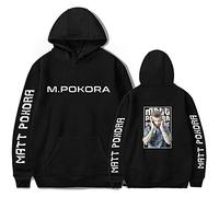 PHARCOYOU M.Pokora Sweat à capuche Matt Pokora Tour 2024 à manches longues Streetwear Femmes Hommes Sweat à capuche Mode Vêtements, Noir , 4X-Large