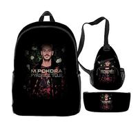 PHARCOYOU Matt Pokora Merch Sac à dos 3 pièces Sac à dos Sac à dos Sac à bandoulière Femme Homme Sac décontracté M Pokora Sacs à la mode, multicolore, taille unique
