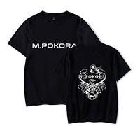 PHARCOYOU Matt Pokora T-shirt 2024 Tour unisexe col rond à manches courtes pour femme et homme, Noir , M