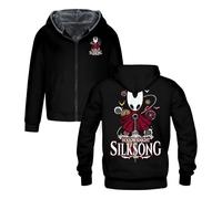 PHARCOYOU Sweat à capuche avec fermeture éclair Hollow Knight Silksong Merch à manches longues - Streetwear pour femmes et hommes - Manteau d'hiver unisexe - Parkas, Noir , L