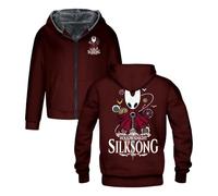PHARCOYOU Sweat à capuche avec fermeture éclair Hollow Knight Silksong Merch à manches longues - Streetwear pour femmes et hommes - Manteau d'hiver unisexe - Parkas, marron, M