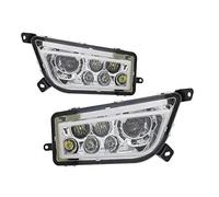 Phare 1 Paire Phares LED À Faisceau Haut Et Bas 6000K 3450LM Pour VTT Pour Polaris Pour RZR 900 2015 2016 2017 Pour RZR 1000 S 2016-2017 Avec DRL Halo Phares Avant Assemblage(With White Halo Ring)