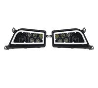 Phare 1 Paire Phares LED À Faisceau Haut Et Bas 6000K 3450LM Pour VTT Pour Polaris Pour RZR 900 2015 2016 2017 Pour RZR 1000 S 2016-2017 Avec DRL Halo Phares Avant Assemblage(With Amber Halo Ring)