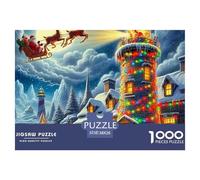 Phare 1000 Pièces Adultes De Puzzle Adultes De Puzzle Christmas Theme Divertissement Créatif Enfants Cadeaux Classiques pour Créatif 38x26cm/1000pcs