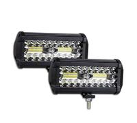 Phare 12V 24V Barre De LED Tout-terrain Spot Inondation Combo Barre Lumière LED/lumière Travail Pour Camion Voiture SUV 4WD 4x4 Bateau ATV Barra LED Phares(2 Piece 120W led bar)