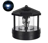 Phare à énergie Solaire, Lampe Rotative pour Maisons, Tours Imperméables, Lumières de Statue pour Jardin Extérieur, Allée, Patio (comme montré)