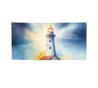 Phare à l'aquarelle fantastique bannière de décoration de fête drapeau fête d'anniversaire photographie arrière-plan bannière décoration bannières et panneaux décoration murale bannière fournitures de