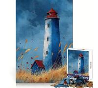 Phare à l'aquarelle (Puzzle de 1000 pièces pour Adultes, Stimulant cérébral, Loisir paisible, Assemblage Solide, (38x26cm)