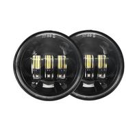 Phare À LED De 7 Pouces + Feux Antibrouillard De 4,5 Pouces, Anneau Halo, Yeux d'ange, Clignotant, Phare Auxiliaire Moto 7 Pouces Phares Avant pour Moto(03 Black)