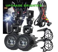 Phare antibrouillard auxiliaire pour moto, lampe plus lumineuse, 40W, 6000K, compatible avec BMW Runder GS, F800GS, F700GS, F650, K1600, mise à niveau Set 6