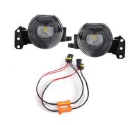 Phare Antibrouillard Avant Halogène 12 V Avec Lentilles LED Angel Eyes Pour BMW E46 E60 E61 2003-2008 Feux Antibrouillard(LED White)