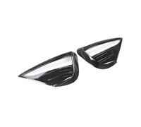 Phare Antibrouillard Grille Couvercle Protection Phare Avant POUR Tesla POUR Modèle Y 2021 - 2023 Lampe À Dents Woof Couteau À Vent Garniture Lame Spoiler Calandre Cache Phare(Glossy Black)