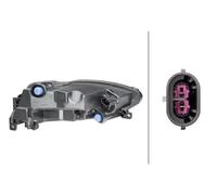 Phare antibrouillard halogène gauche LED 1ND 012 996-011 HELLA pour SEAT LEON
