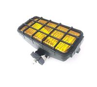 Phare antibrouillard jaune avec grille de protection 12/24 V