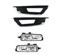 Phare Antibrouillard Pour Ford Pour Focus MK3 2015-2018 : Phares Antibrouillard Halogènes À LED Avec Enjoliveurs Et Cadre Chromé(Fog covers halogen)