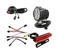 Phare Arrière De Vélo Électrique, 12-48v, Feu De Stop Led, Interrupteur, Fils De Connexion, Câble, Pièce De Feu Arrière