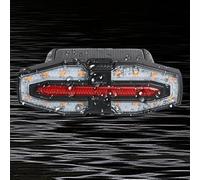 Phare arrière solaire sans fil avec télécommande pour vélo avec modes fixe et clignotant pour une meilleure visibilité nocturne (B)