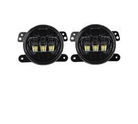 Phare Assemblage Feux Phares Feux Antibrouillard Avant LED Ronds 4 Pouces pour Jeep pour Grand pour Cherokee 2011-2013 pour Wrangler JK 2007-2018 2017 2016 2015 2014(No Halo)