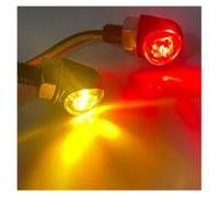 Phare Assemblage Moto LED Clignotants Indicateur Feu Stop Arrière De Position Latéral Feux Conduite Boulons Lampes Phare Avant(2pcs Red Amber)