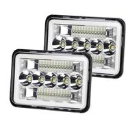 Phare Assemblage Phare LED Rectangulaire pour Motos, Feu Antibrouillard Avant DRL pour XR DRZ, Tout-Terrain H4(2pcs Head Lamp)