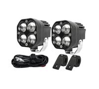 Phare Assemblage Projecteurs De Moto Tout-Terrain, Accessoires LED 30000lm 200W pour Phare Antibrouillard, Auxiliaire(P4 2 PCS Light)