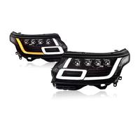 Phare avant Compatible Avec Land Pour Range Pour Rover 2013 2014 2015 2016 2017 Mise À Niveau Modifiée Feux De Jour Feux De Position Dynamiques Accessoires Pour Phares 2 Pièces(2013-2017 Lens)