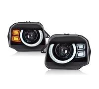 Phare avant Compatible Avec Suzuki Pour Jimny 2007 2008 2009 2010 2011 2012 2013 2014 2015 Mise À Niveau Modifiée Feux De Jour Dynamiques Clignotants Phares 2 Pièces