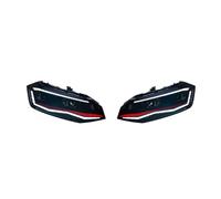 Phare avant Compatible Avec VW Pour Polo Plus 2019 2020 2021 2022 2023 2024 Feux Antibrouillard, Feux De Jour, Feux De Freinage, Clignotants, Plug And Play Ensembles De Phares 2 Pièces(Red)