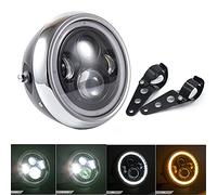 Phare avant de moto 7.5 pouces Led phare de moto pour phares de café Racer Bobber Chopper