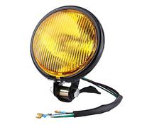 Phare Avant de Moto, Keenso Ampoule de Lampe de Moto Phare Avant Rond de Moto de 5 Pouces 12V Universel (Yellow)