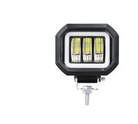 Phare Avant De Moto Phare LED Carré Ou Circulaire 30 W 5 Pouces Pour Voiture, Éclairage De Travail, Tout-terrain, Camion, Moto, Angel Eye Feux De Croisement(F-Blue-1pcs)