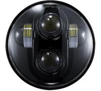 Phare Avant De Moto Phare LED H4 Hi Lo Beam 5 3/4" Pour Moto Pour Sportster Pour Iron 883 1200 Pour Dyna 5.75" Avec Anneau Halo Angel Eyes Feux De Croisement(NO halo black)