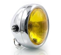 Phare Avant De Moto Phares De Moto Rétro 5.75 Pouces Feux De Croisement Universels Modifiés 12V Coque En Fer Phares Circulaires Pour Moto Feux De Croisement(1Pcs-C)